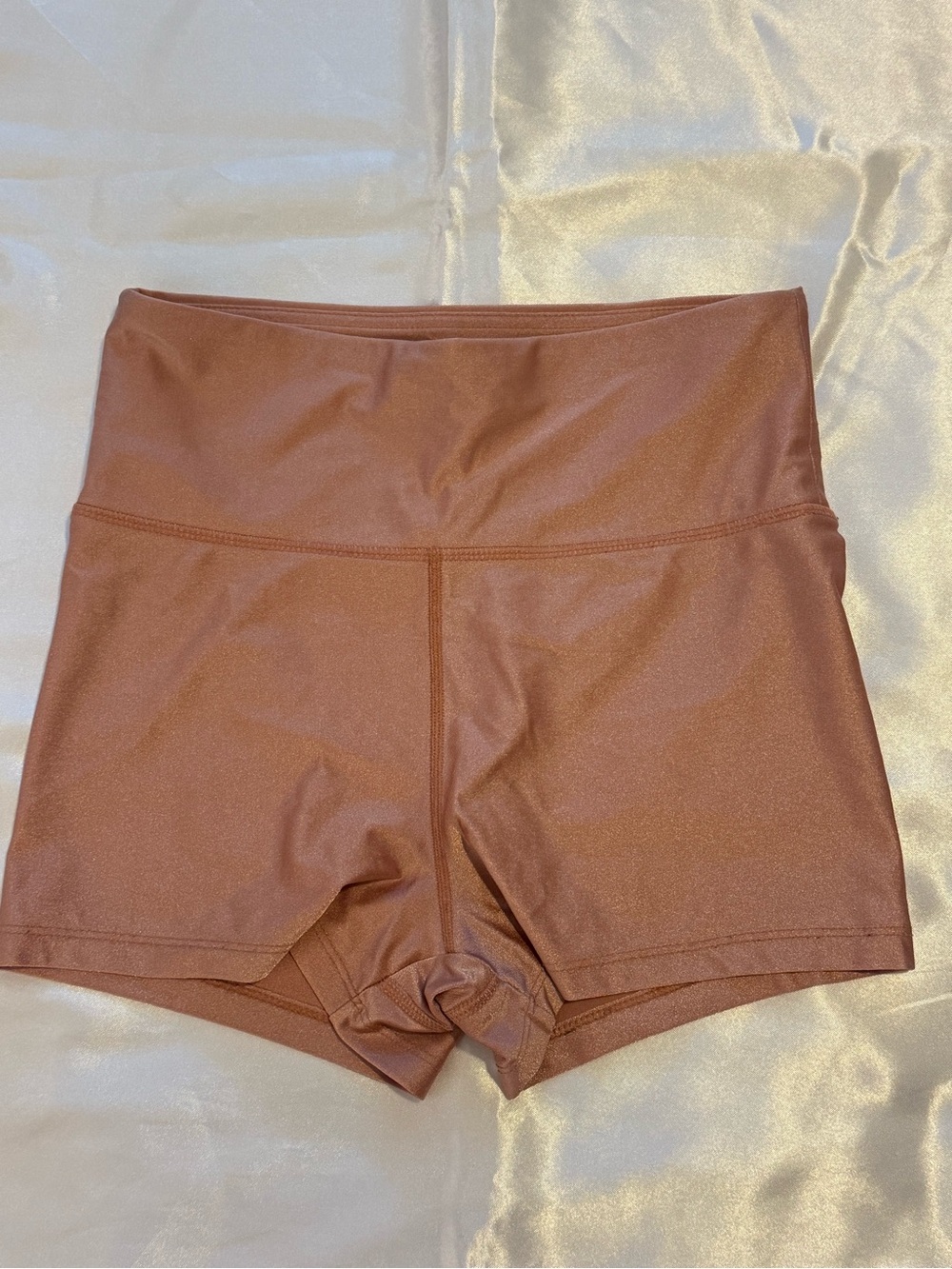 Forever 21 High-Waist Bike Shorts in Dusty Rose
